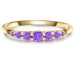 Ring mit Amethyst gelbgold