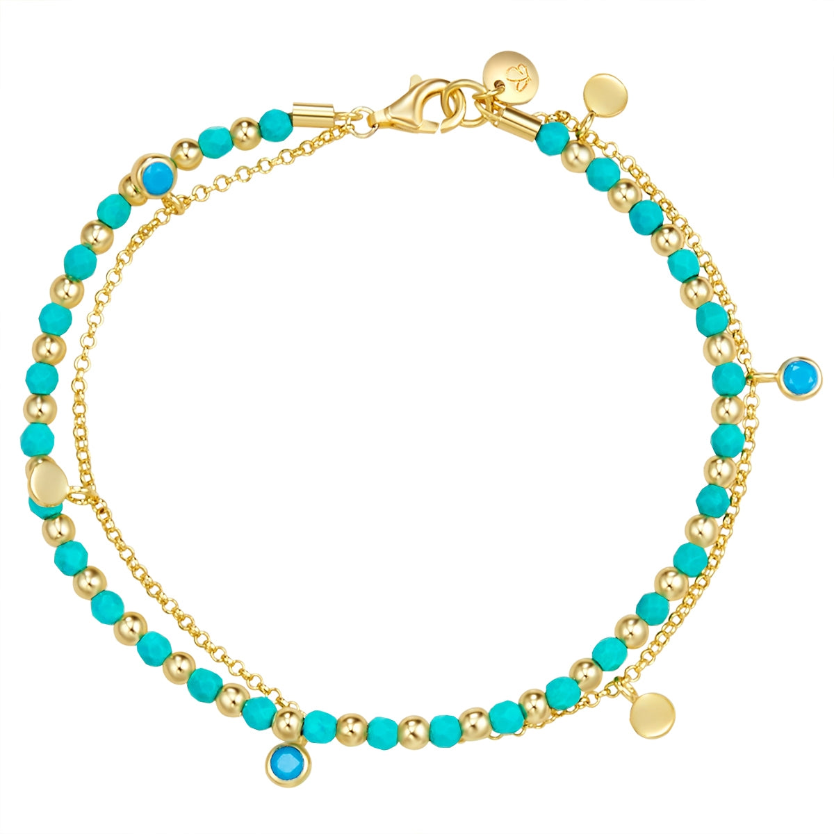 Ankerarmband Edelstein Türkis