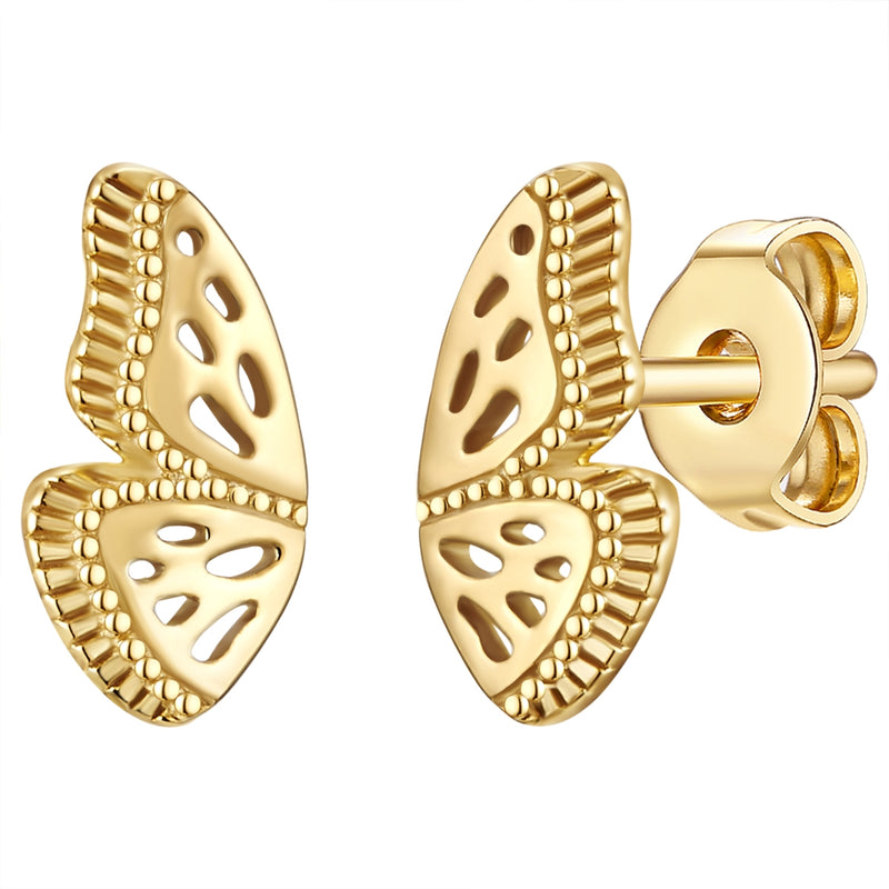 Ohrstecker gelbgold Schmetterling