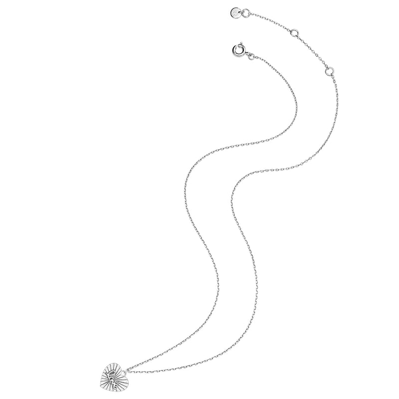 Herz Kette silber mit Love