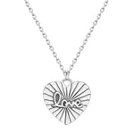 Herz Kette silber mit Love