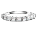 Silberring mit Baguette-Zirkonia