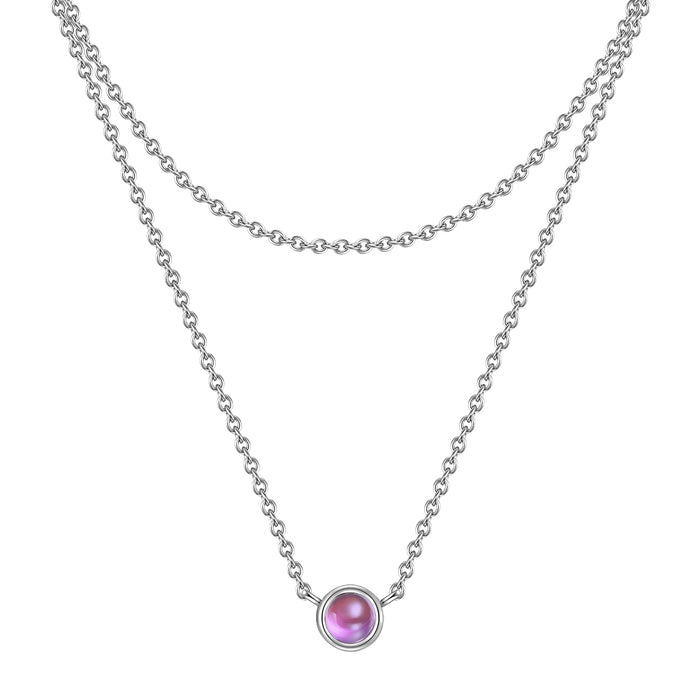 Halskette Amethyst zweireihig