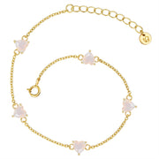 Herz Armband Mondstein gold