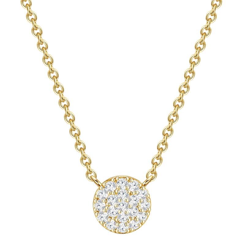 Kette mit rundem Zirkonia-Anhänger