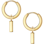 Creolen gold Anhänger Zirkonia grün