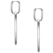 Silber Creolen groß mit Zirkonia