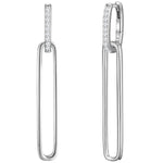 Silber Creolen groß mit Zirkonia