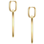 Creolen gold großer Anhänger Zirkonia