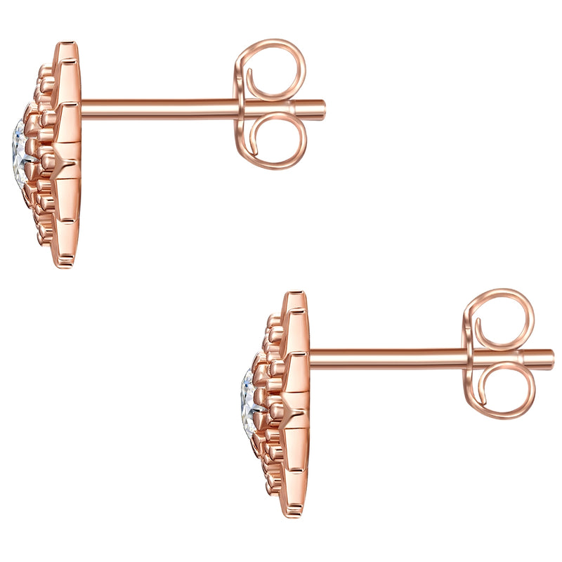 Ohrstecker roségold Sonne Zirkonia