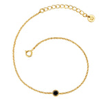 Armband gold Zirkonia schwarz