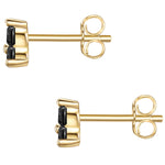 Ohrstecker gold Zirkonia schwarz