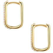 Creolen mit Zirkonia in gelbgold