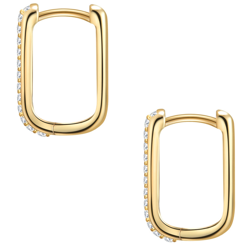 Creolen mit Zirkonia in gelbgold