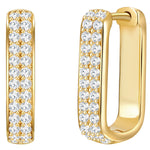 Creolen mit Zirkonia in gelbgold