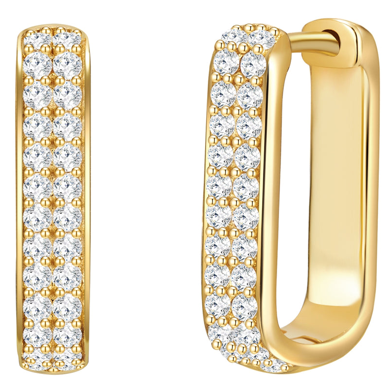 Creolen mit Zirkonia in gelbgold