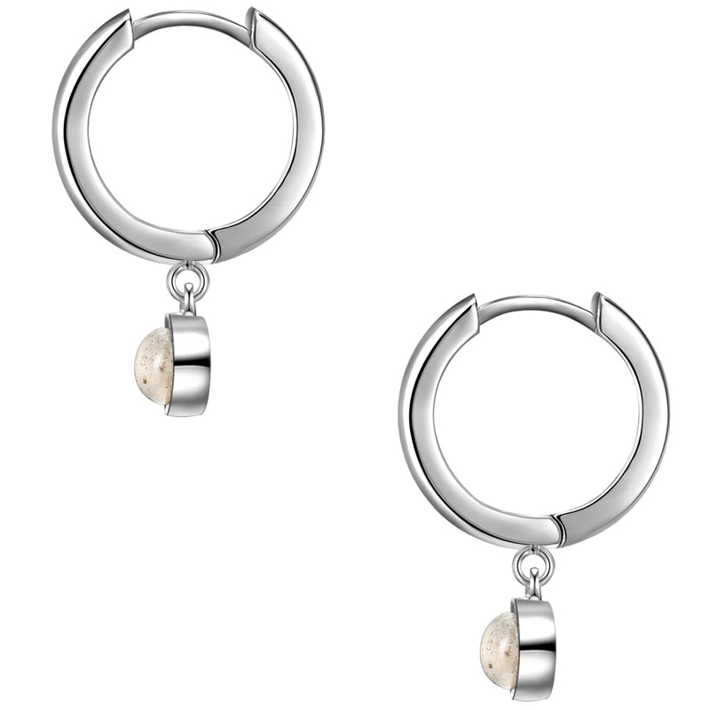 Creolen Silber mit Labradorit