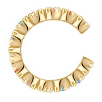 Ohrklemme mit Zirkonia bunt gelbgold