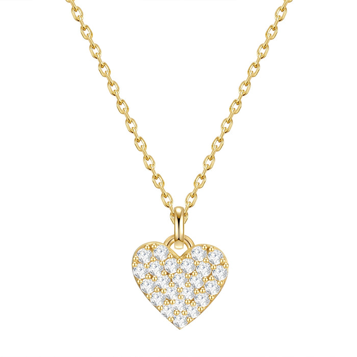 Herz Kette gold mit Zirkonia