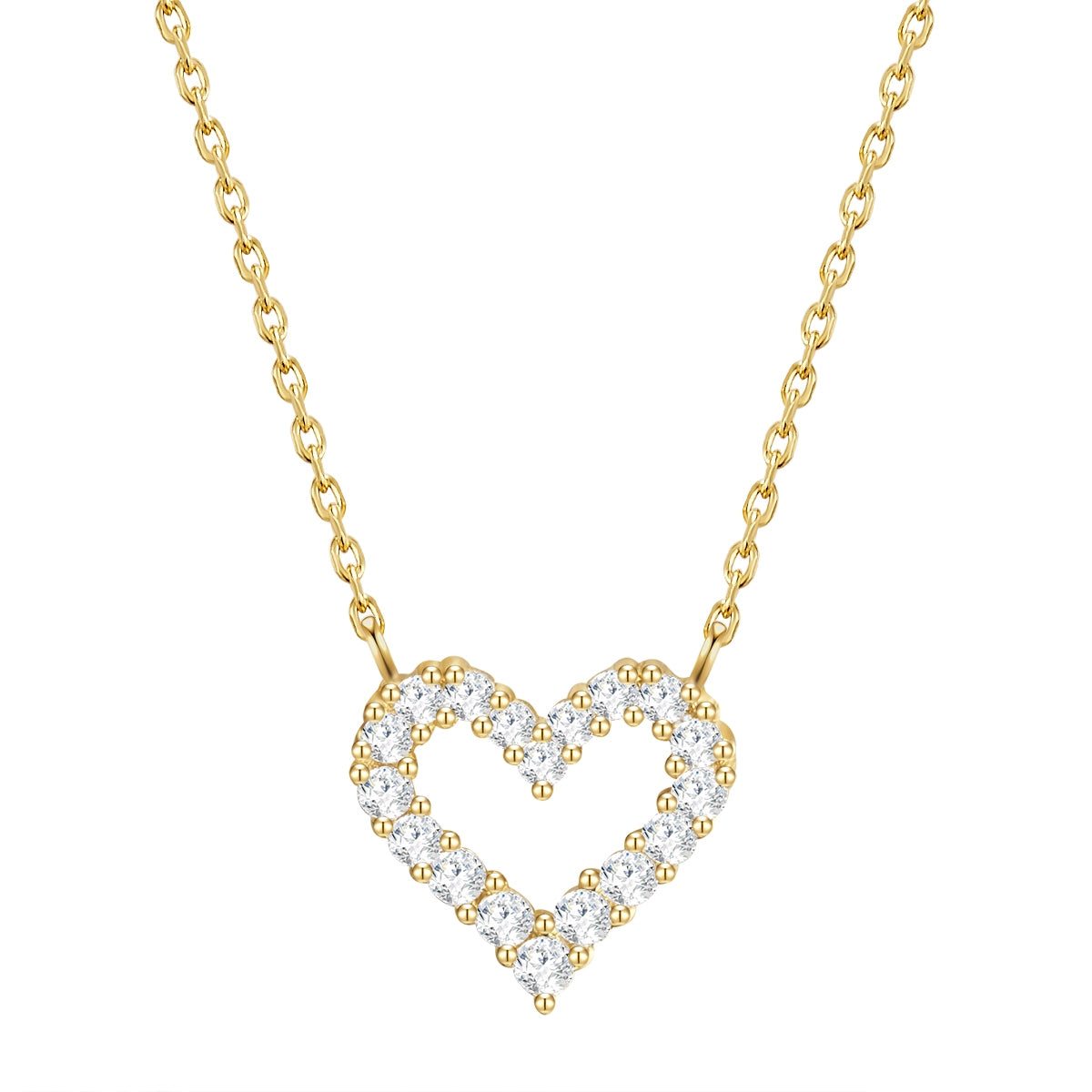 Herz Kette gold offen