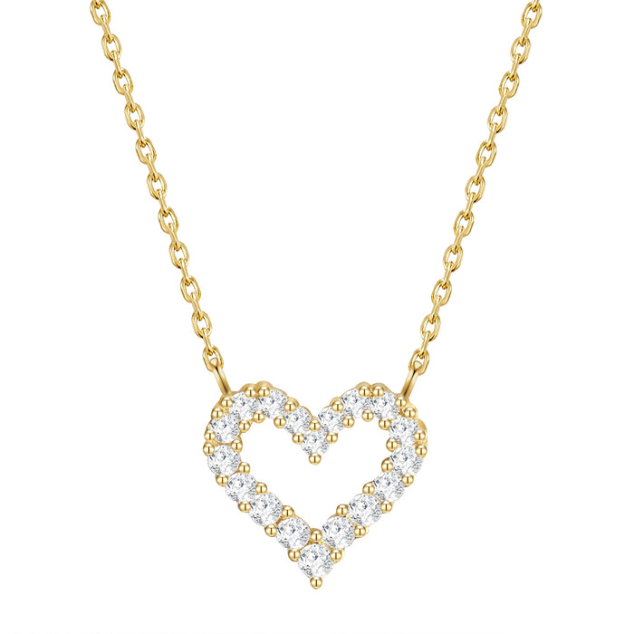 Herz Kette gold offen