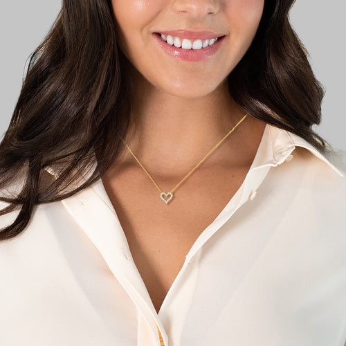 Herz Kette gold offen