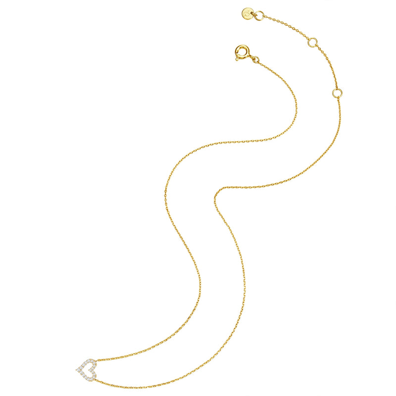 Herz Kette gold offen