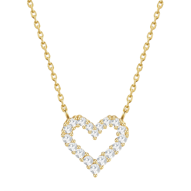 Herz Kette gold offen