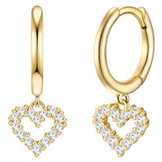 Herz Creolen gold Zirkonia