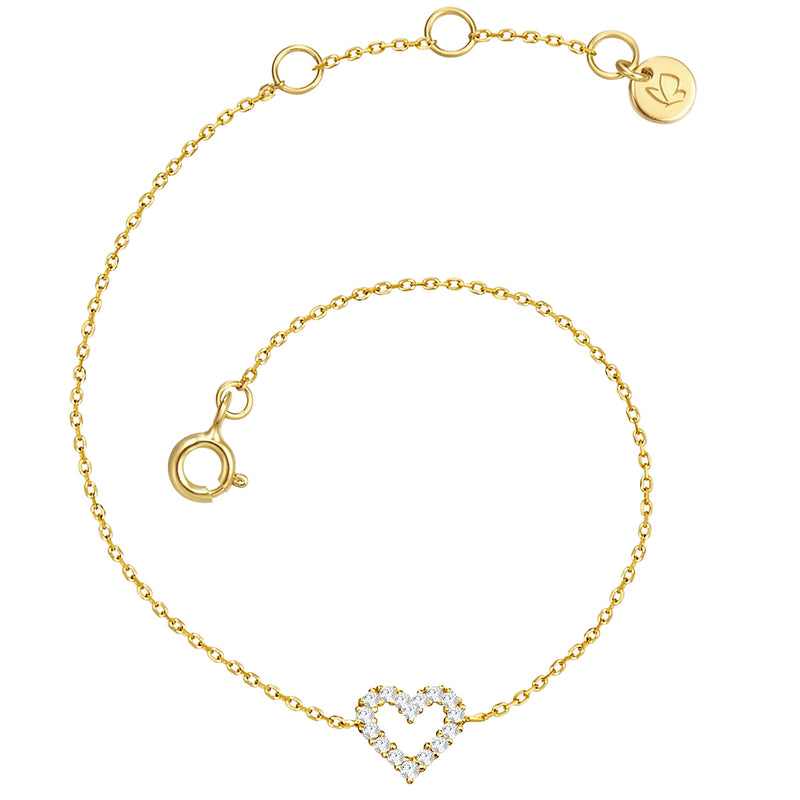 Armband gold Herz