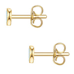 Ohrstecker gold Herz Opal (synth.)