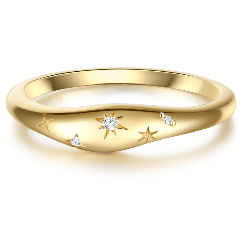 Ring mit Sternen-Optik