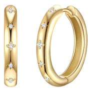 Creolen gold Sternchen-Optik