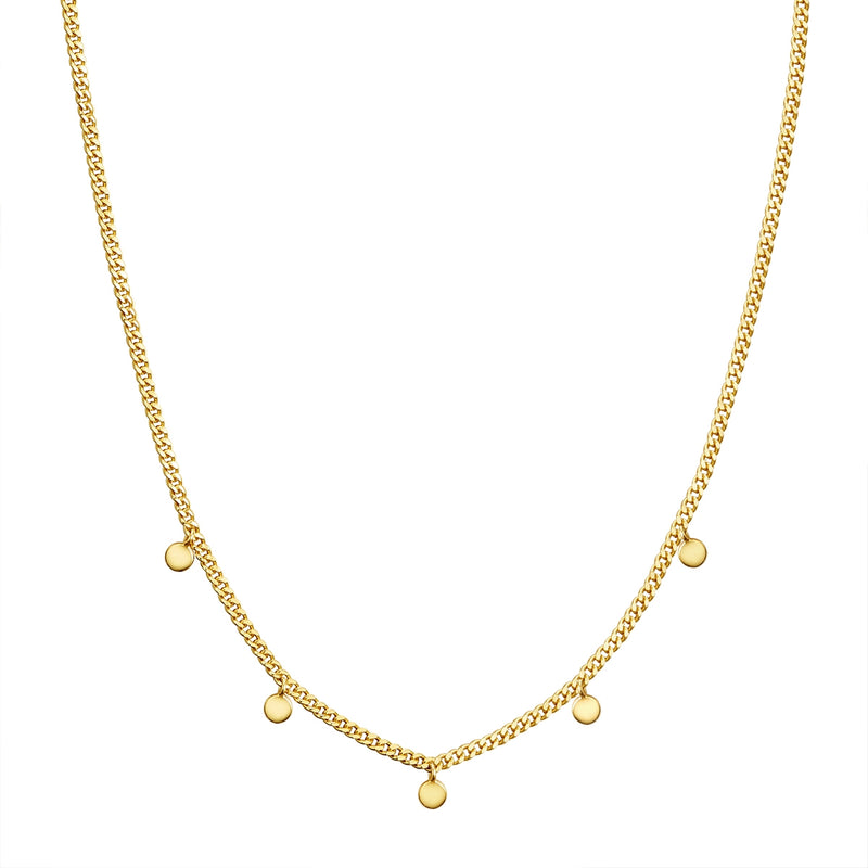 Halskette gold mit kleinen Plättchen