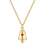Mädchen Kette gold Rakete Zirkonia