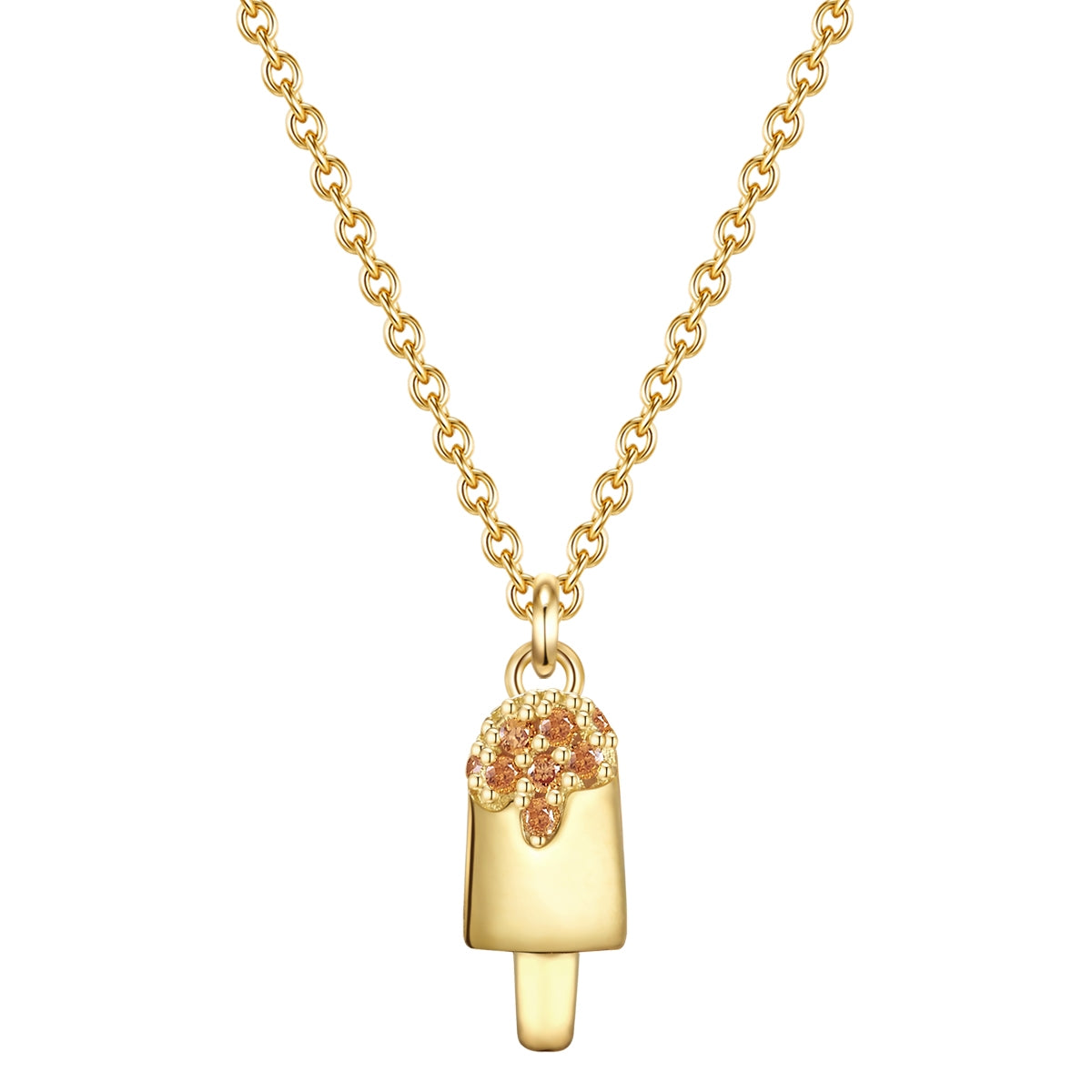 Kette Mädchen gold Eis Zirkonia