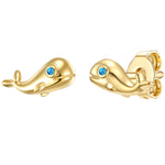 Kinderohrringe gold Wal Zirkonia