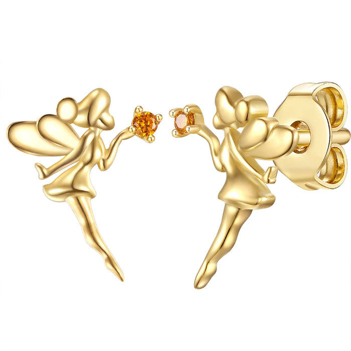 Ohrringe Kinder gold Fee Zirkonia