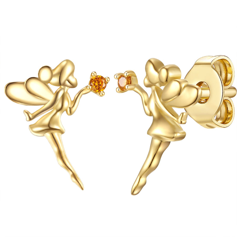 Ohrringe Kinder gold Fee Zirkonia