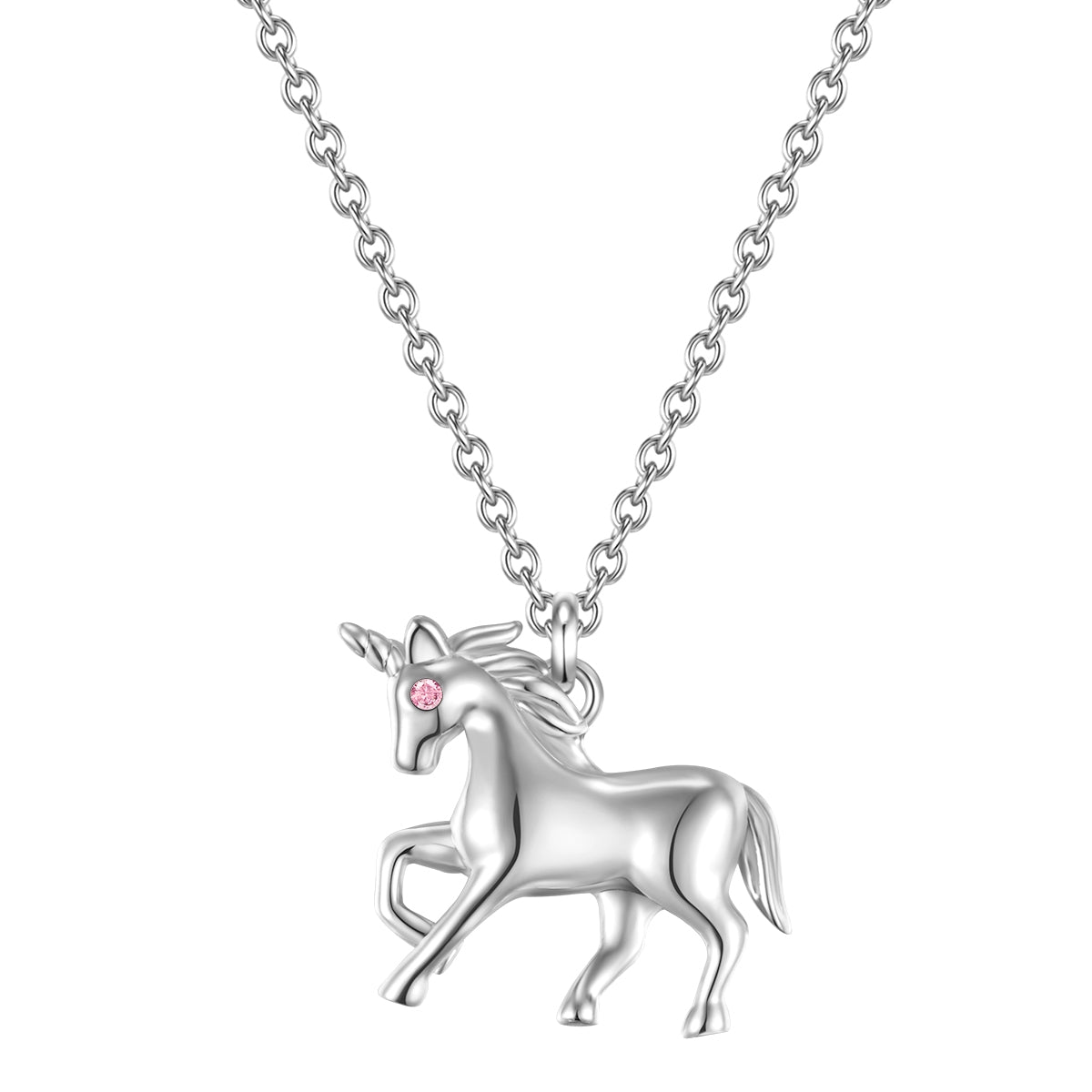 Mädchen Kette silber Einhorn Zirkonia