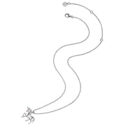 Mädchen Kette silber Einhorn Zirkonia