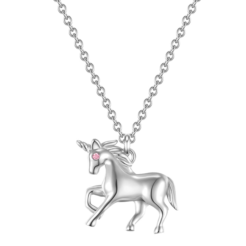 Mädchen Kette silber Einhorn Zirkonia