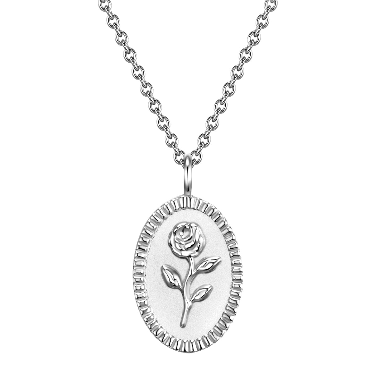 Halskette Blume silber