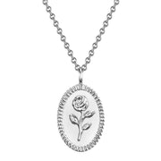 Halskette Blume silber
