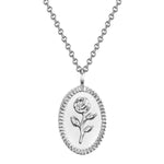 Halskette Blume silber