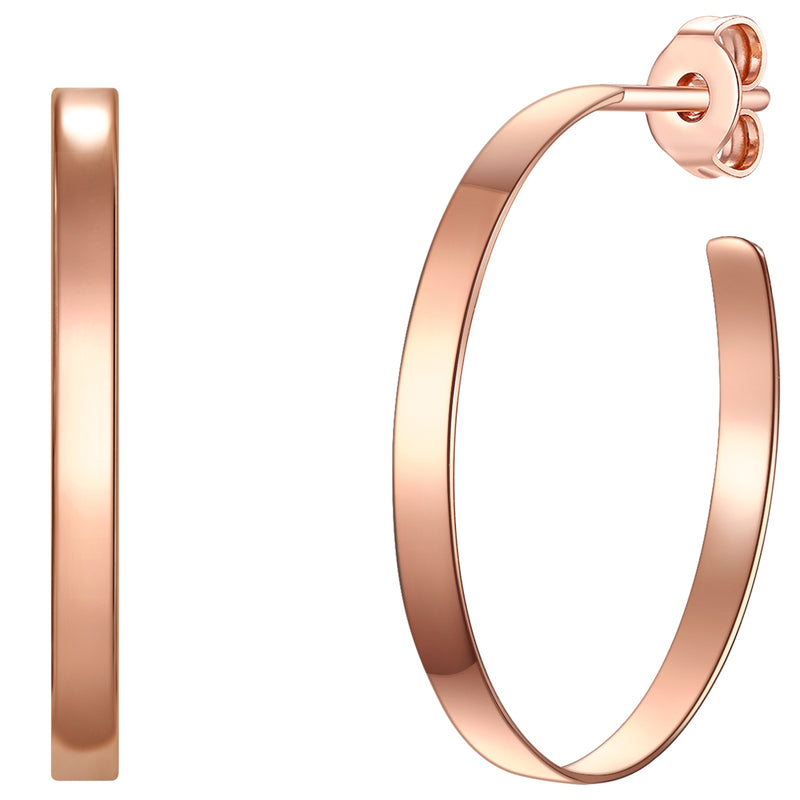 Creolen roségold groß