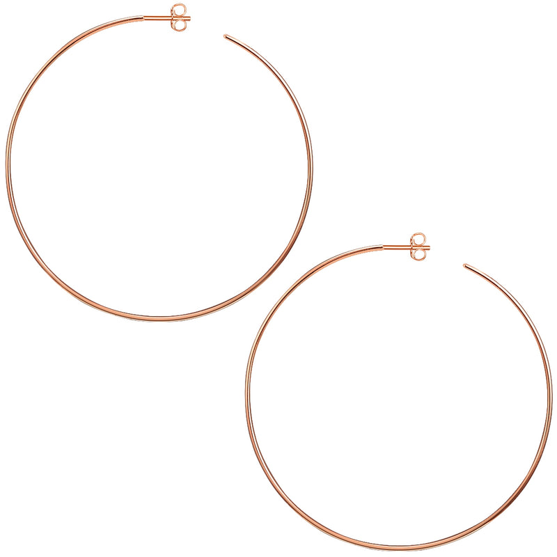 Große Creolen roségold