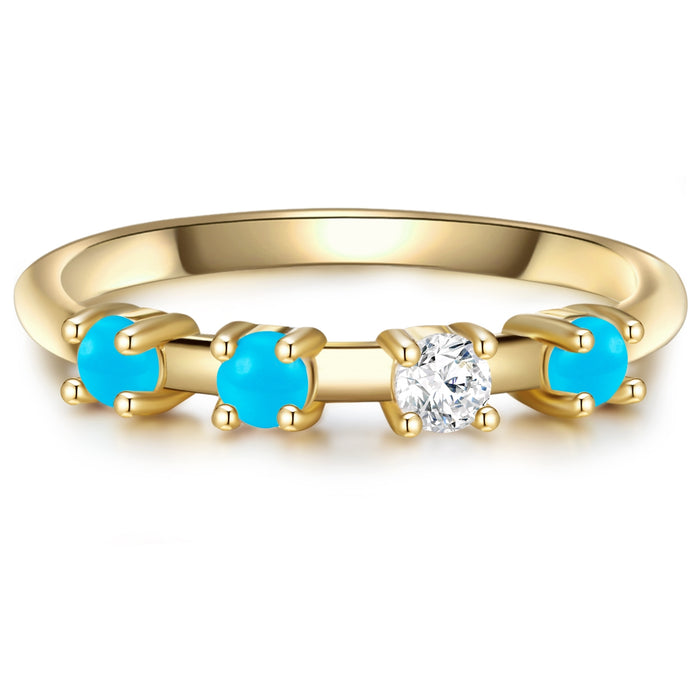 Ring gold mit 4 Steinen