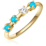 Ring gold mit 4 Steinen