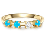 Ring gold mit 4 Steinen